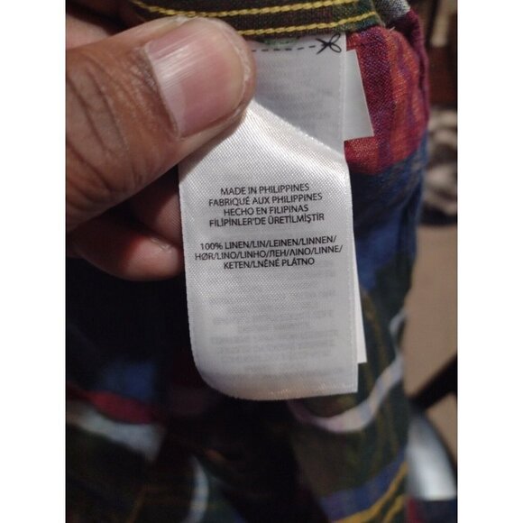 Men's Polo Ralph Lauren "Indigo Linen" 2XL Long Sleeve Button Shirt MultiColor - Picture 8 of 10